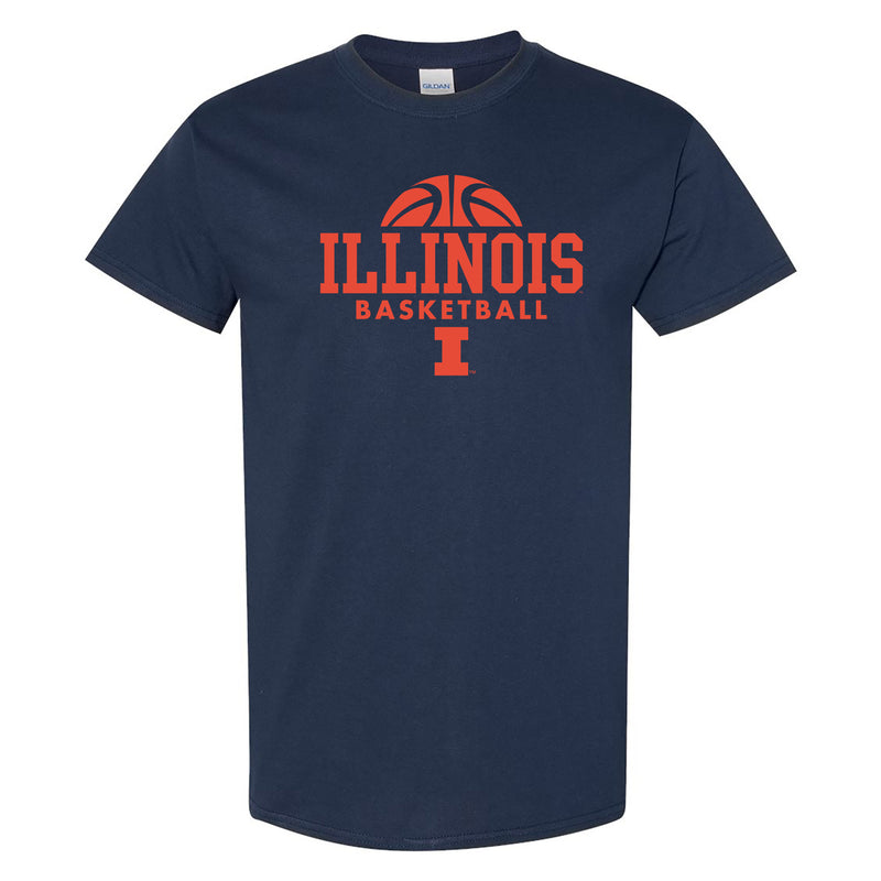 University of Illinois Fighting Illini Basketball Hype Cotton T-Shirt - Navy