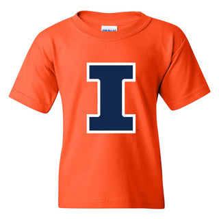 University of Illinois Fighting Illini Primary Logo Cotton Youth T-Shirt - Orange