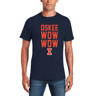 Illinois Fighting Illini Fight Song Sport Cotton T-Shirt - Navy