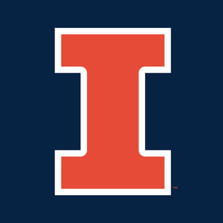 University of Illinois Fighting Illini Front and Back Print Cotton T-Shirt - Navy