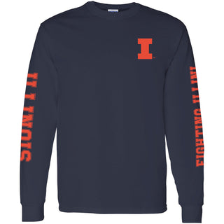 Illinois Double Sleeve Long Sleeve - Navy