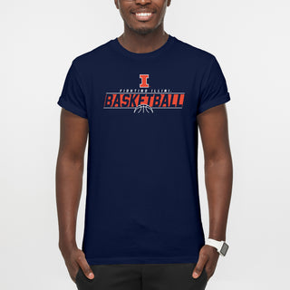 Illinois Fighting Illini Basketball Charge T-Shirt - Navy