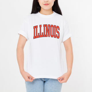 University of Illinois Fighting Illini Mega Arch T-Shirt - White