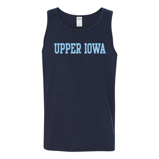 Upper Iowa University Peacocks Basic Block Heavy Cotton Tank Top - Navy