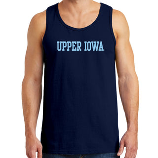 Upper Iowa University Peacocks Basic Block Heavy Cotton Tank Top - Navy