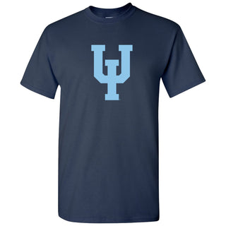 Upper Iowa University Peacocks Primary Logo Basic Cotton Short Sleeve T Shirt - Navy