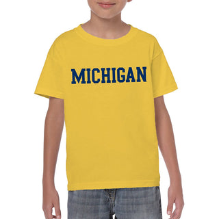 Michigan Basic Block Short Sleeve Youth - Maize