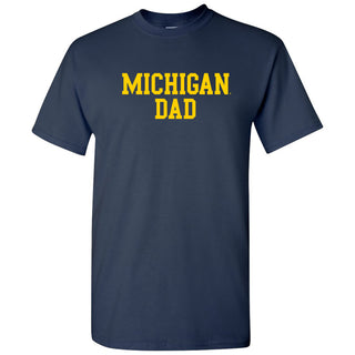 University of Michigan Wolverines Basic Block Dad T-Shirt - Navy