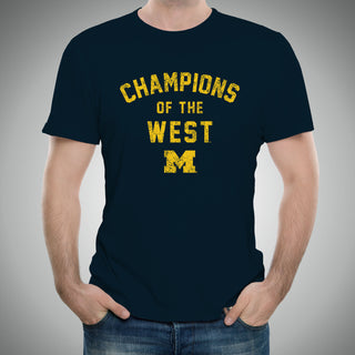 Champions of the West University of Michigan Basic Cotton Short Sleeve T Shirt - Midnight Navy
