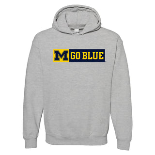 University of Michigan Wolverines Secondary Wordmark Go Blue Hoodie - Sport Grey