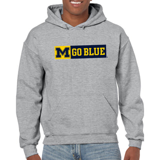 University of Michigan Wolverines Secondary Wordmark Go Blue Hoodie - Sport Grey