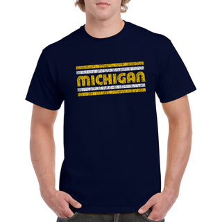 Michigan Wolverines Retro Underline T-Shirt - Navy