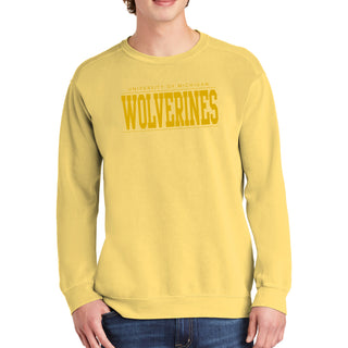 Michigan Monotone Bold CC Crewneck - Butter