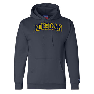 Michigan Wolverines Applique Powerblend Hoodie - Navy