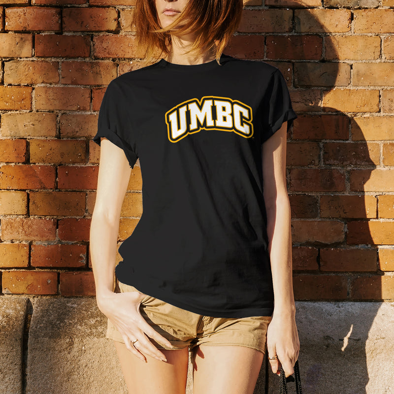 University of Maryland Baltimore County Retrievers Basic Block Short Sleeve T Shirt - Black