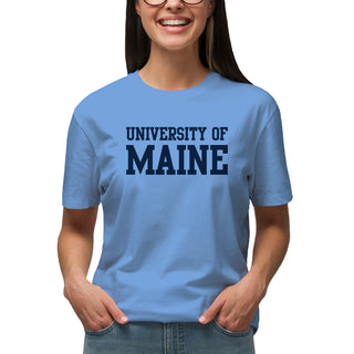 Maine Black Bears Basic Block T Shirt - Carolina Blue