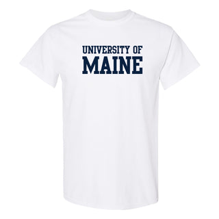 Maine Black Bears Basic Block T Shirt - White