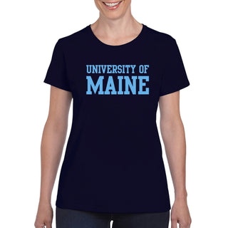 Maine Black Bears Basic Block Womens T Shirt - Navy