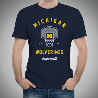 Basketball Net University of Michigan Basic Cotton Short Sleeve T-Shirt - Navy