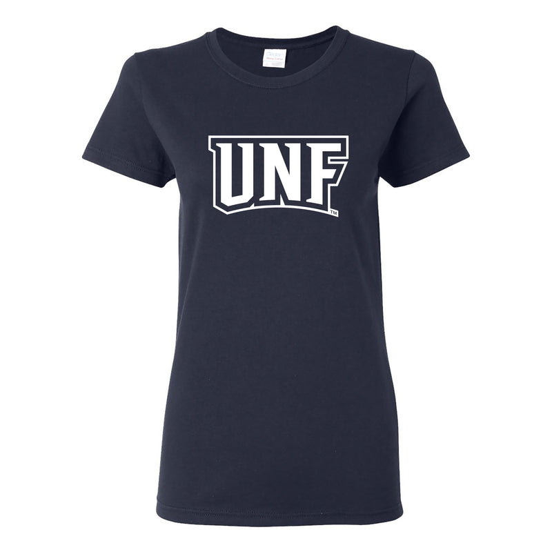 University of North Florida Ospreys Basic Block Womens Short Sleeve T Shirt - Navy