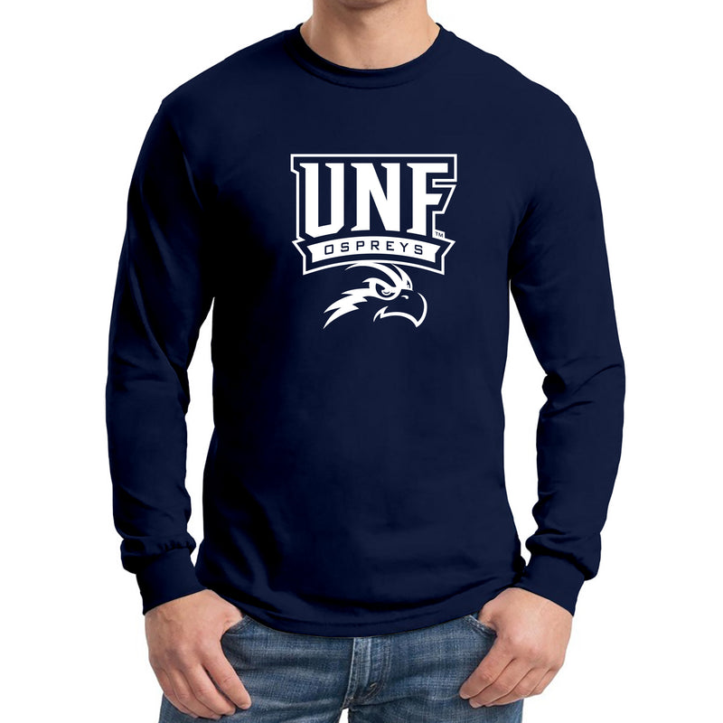 University of North Florida Ospreys Arch Logo Long Sleeve T-Shirt - Navy