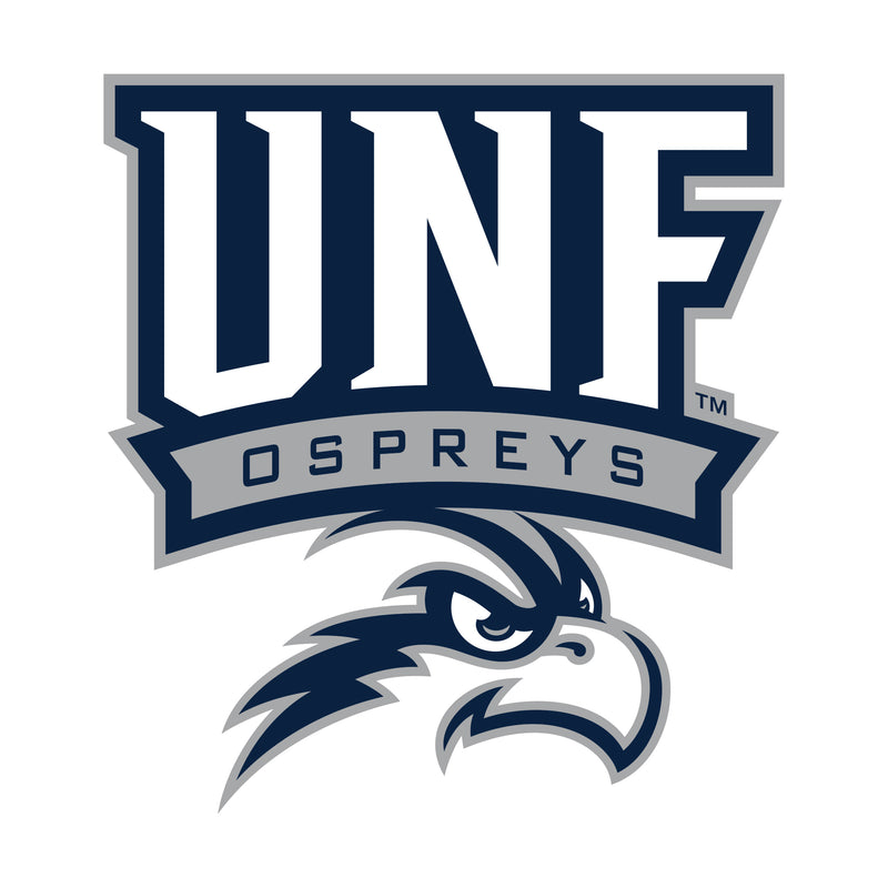 University of North Florida Ospreys Full Color Arch Logo Long Sleeve T-Shirt - White