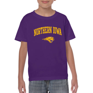 University of Northern Iowa Panthers Arch Logo Youth T Shirt - Purple