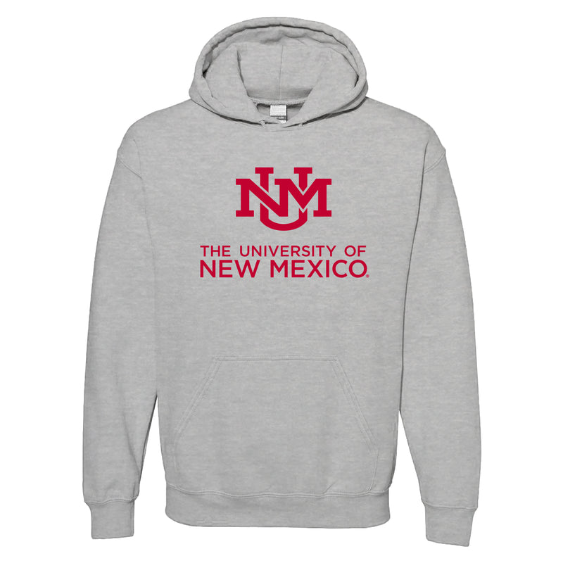 University of New Mexico Lobos Institutional Logo Cotton Hoodie - Sport Grey