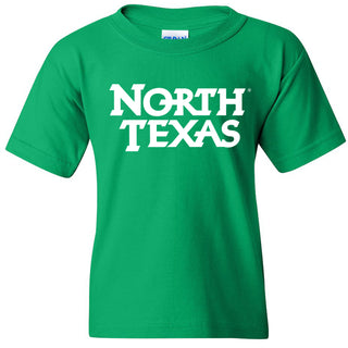 University of North Texas Mean Green Basic Block Cotton Youth T-Shirt - Irish Green