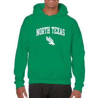 University of North Texas Mean Green Arch Logo Cotton Hoodie - Irish Green