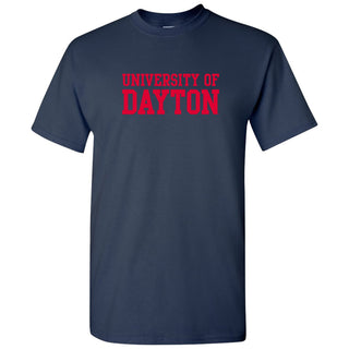 University of Dayton Flyers Basic Block Short Sleeve T Shirt - Navy