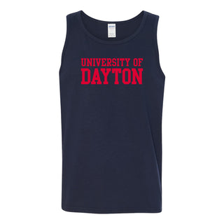 University of Dayton Flyers Basic Block Tank Top - Navy