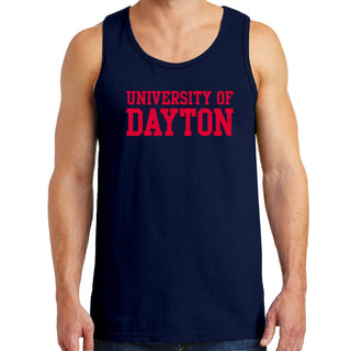 University of Dayton Flyers Basic Block Tank Top - Navy