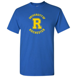 University of Rochester Yellowjackets Arch Logo Short Sleeve T Shirt - Royal