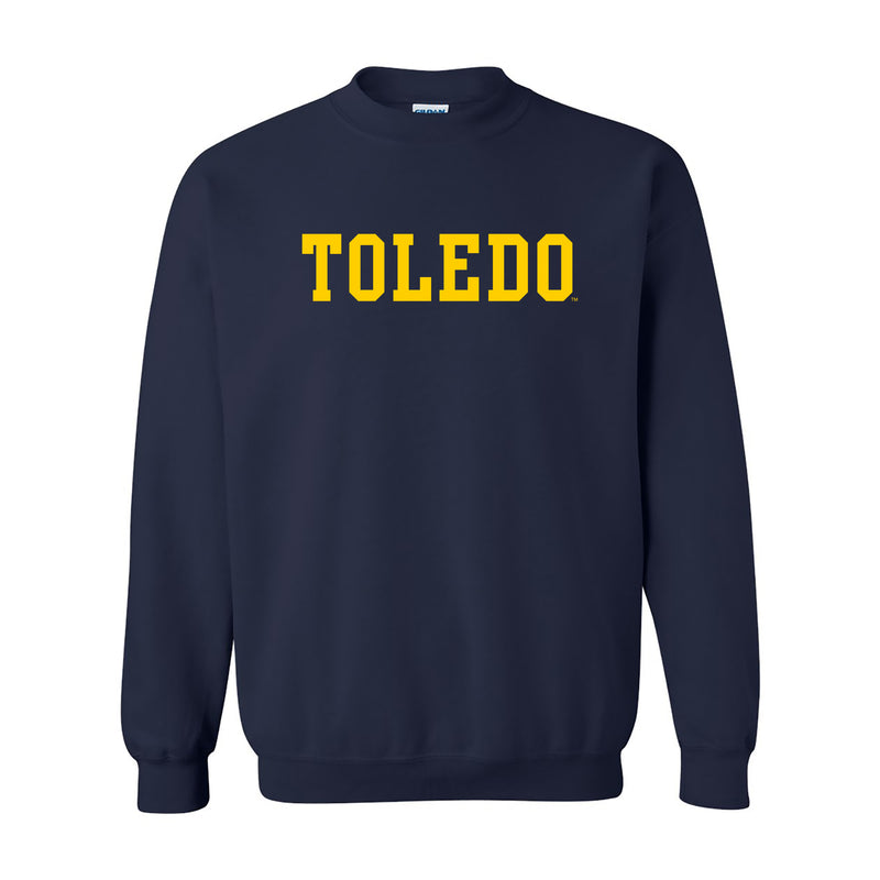 University of Toledo Rockets Basic Block Crewneck Sweatshirt - Navy