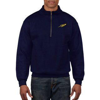 University of Toledo Rockets Primary Logo Left Chest Quarter Zip Sweatshirt - Navy