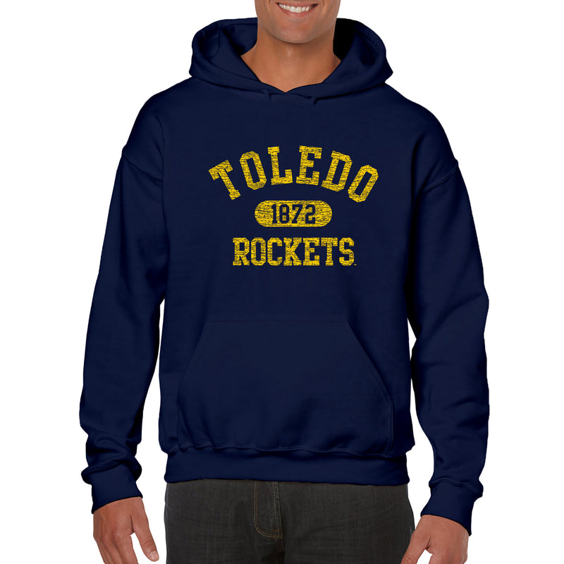 University of Toledo Rockets Athletic Arch Heavy Blend Hoodie - Navy