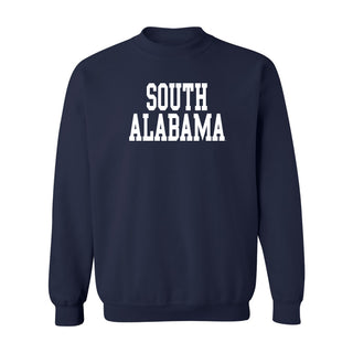 South Alabama Jaguars Basic Block Crewneck Sweatshirt - Navy