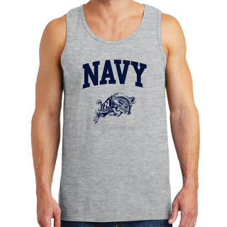 United States Naval Academy Midshipmen Arch Logo Tank Top - Sport Grey