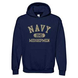 United States Naval Academy Midshipmen Athletic Arch Heavy Blend Hoodie - Navy