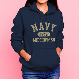 United States Naval Academy Midshipmen Athletic Arch Heavy Blend Hoodie - Navy