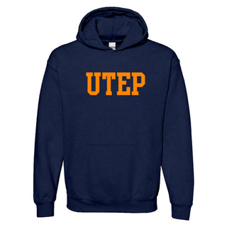 University of Texas at El Paso Miners Basic Block Hoodie - Navy
