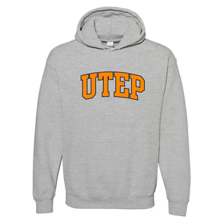 University of Texas at El Paso Miners Arch Logo Hoodie - Sport Grey