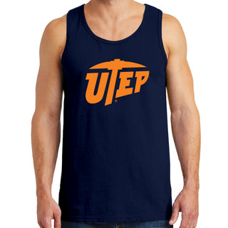 University of Texas at El Paso Miners Primary Logo Tank Top - Navy