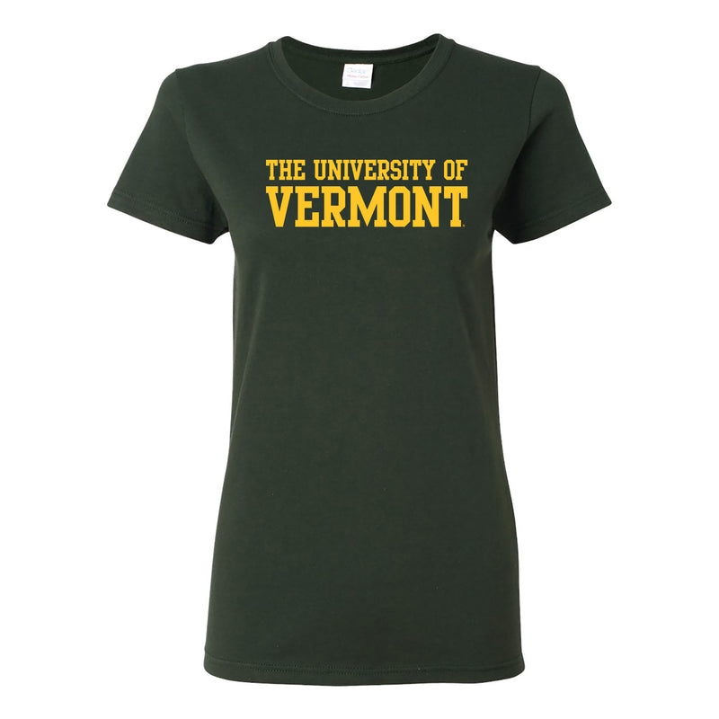 Vermont Basic Block Womens T-Shirt - Forest