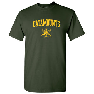 University of Vermont Catamounts Arch Logo Short Sleeve T Shirt - Forest