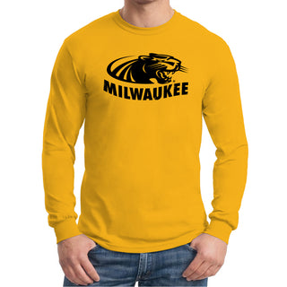 Wisconsin-Milwaukee Panthers Primary Logo Long Sleeve T Shirt - Gold