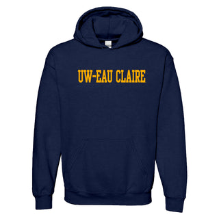 UW-Eau Claire Basic Block Hoodie - Navy