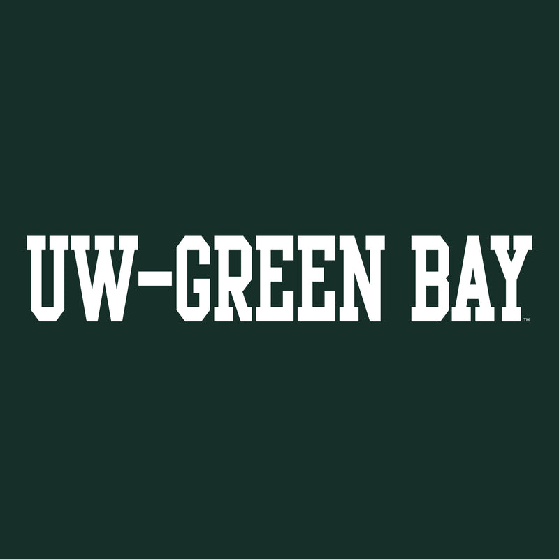 UW-Green Bay Basic Block Hoodie - Forest