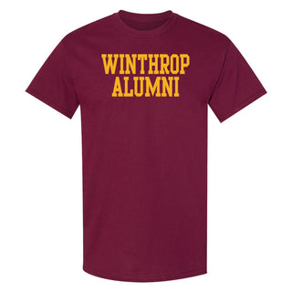 Winthrop University Eagles Alumni Basic Block Short Sleeve T Shirt - Maroon